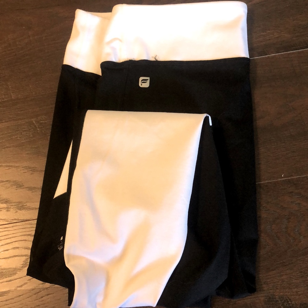 White and black fabletics leggings